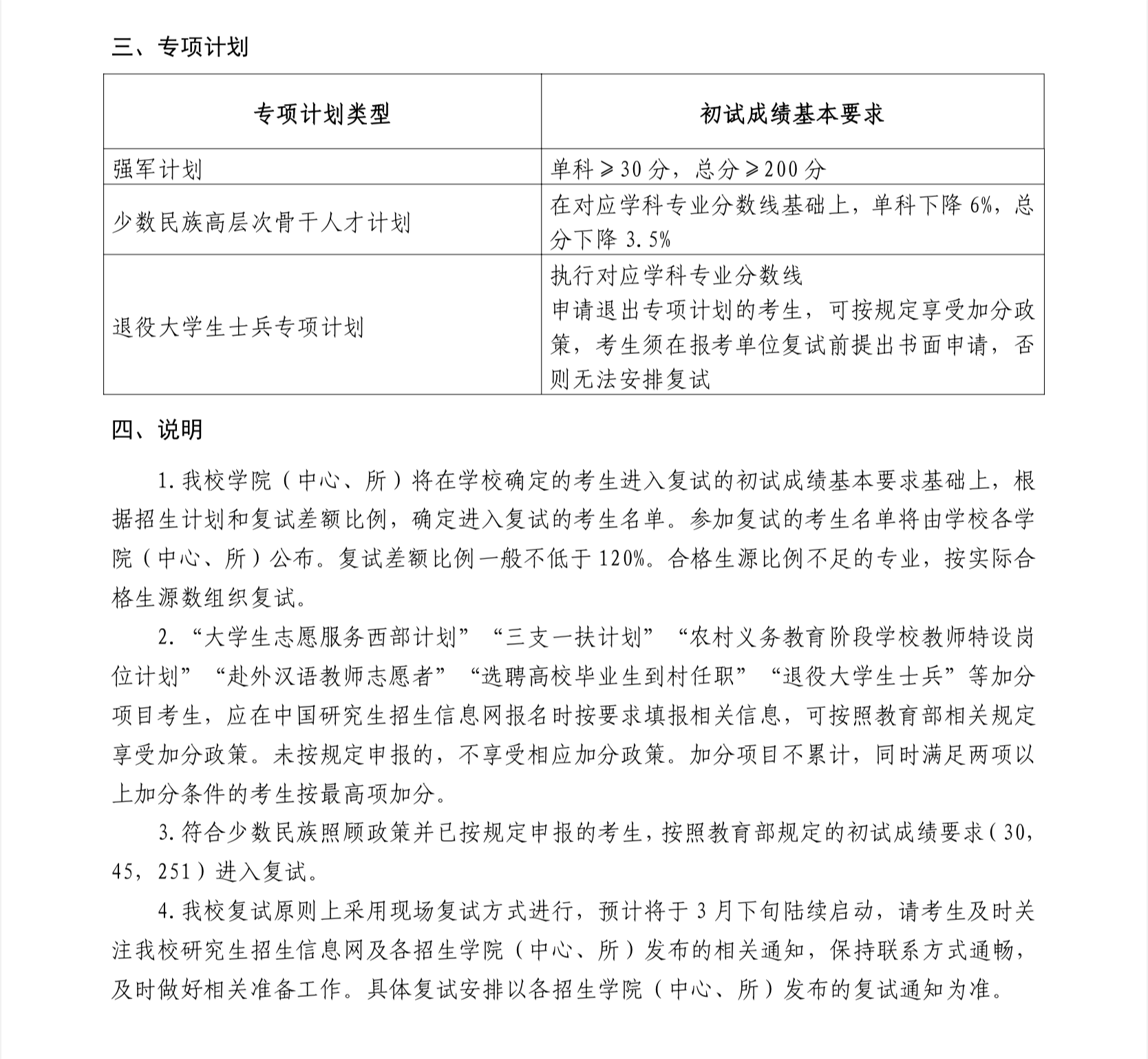 2024考研34所自主划线院校分数线：山东大学2024年硕士研究生招生考试考生进入复试的初试成绩基本要求